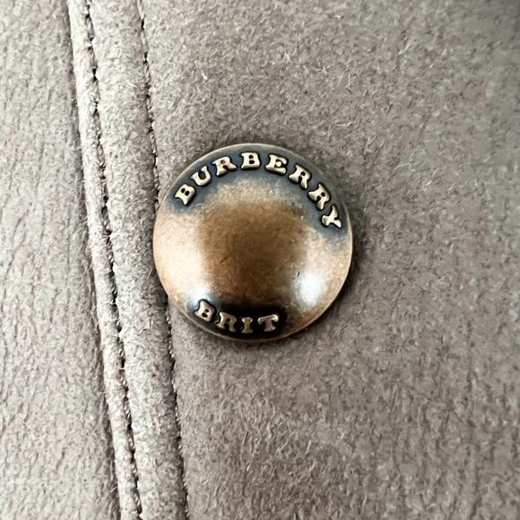 Burberry Brit Lamb Suede Shearling Double Breasted Coat US 4 - Picture 7 of 10
